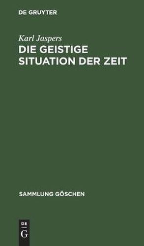 Cover image for Die Geistige Situation Der Zeit