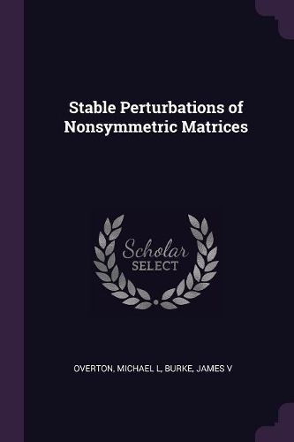 Cover image for Stable Perturbations of Nonsymmetric Matrices