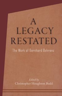 Cover image for A Legacy Restated