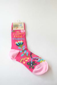 Cover image for I Don't Care Crew Socks