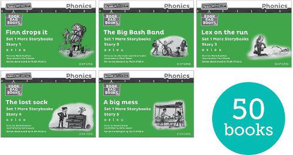 Read Write Inc. Phonics: Green Set 1 More Black & White Storybooks (Pack of 50)