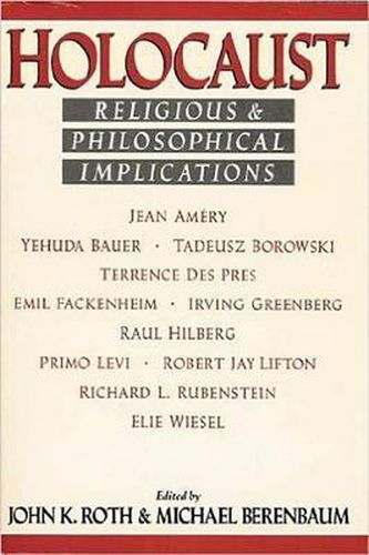 Cover image for Holocaust: Religious and Philosophical Implications