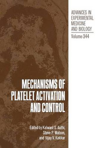 Cover image for Mechanisms of Platelet Activation and Control
