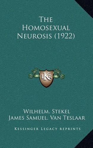 Cover image for The Homosexual Neurosis (1922)