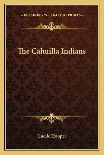 Cover image for The Cahuilla Indians