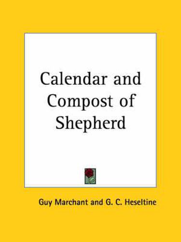 Cover image for Calendar and Compost of Shepherd (1931)