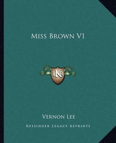 Cover image for Miss Brown V1