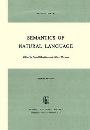 Cover image for Semantics of Natural Language