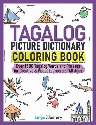 Cover image for Tagalog Picture Dictionary Coloring Book