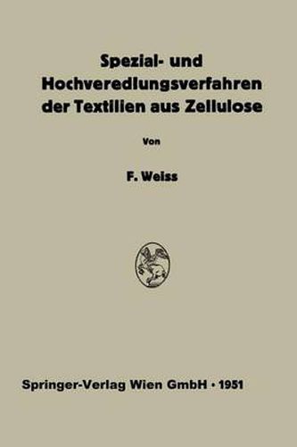 Cover image for Spezial- Und Hochveredlungsverfahren Der Textilien Aus Zellulose