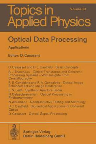 Cover image for Optical Data Processing: Applications