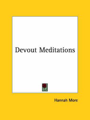 Cover image for Devout Meditations