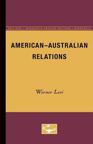 Cover image for American-Australian Relations