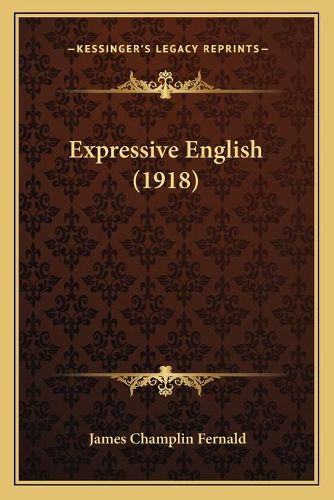 Cover image for Expressive English (1918)