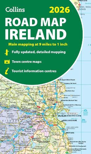 Cover image for 2026 Collins Road Map of Ireland