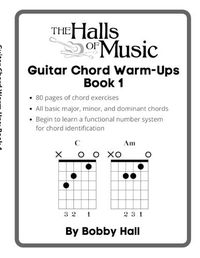 Cover image for The Halls of Music Chord Warmups for Guitar Book 1