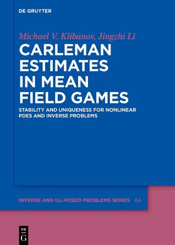 Cover image for Carleman Estimates in Mean Field Games