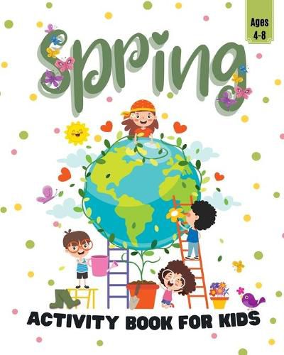 Cover image for Spring Activity Book for Kids Ages 4-8