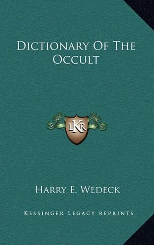 Cover image for Dictionary of the Occult