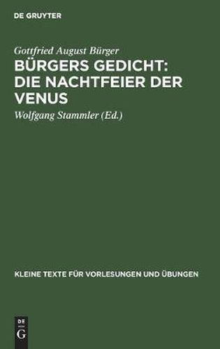 Burgers Gedicht: Die Nachtfeier Der Venus