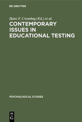 Cover image for Contemporary issues in educational testing