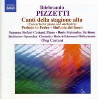 Cover image for Pizzetti Songs For The Seasons Canti Della Stagione