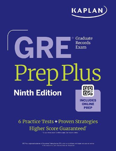 Cover image for GRE Prep Plus, Ninth Edition: Raise Your Score with Kaplan Expert Advice | Includes Online Resources Like Live Classes, Quiz Generator, Practice Tests, and More (Kaplan Test Prep)