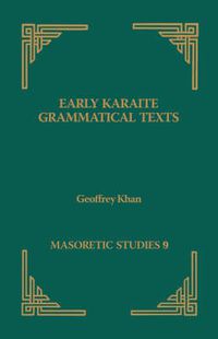 Cover image for Early Karaite Grammatical Texts