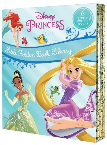 Cover image for Disney Princess Little Golden Book Library (Disney Princess): Tangled; Brave; The Princess and the Frog; The Little Mermaid; Beauty and the Beast; Cinderella