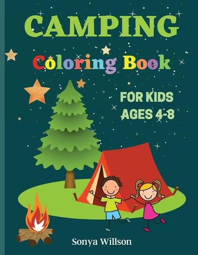 Cover image for Camping Coloring Book: For Kids Ages 4-8