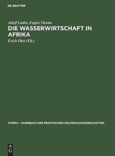 Cover image for Die Wasserwirtschaft in Afrika