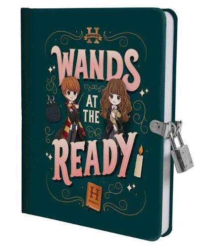 Harry Potter: Wands at the Ready Lock & Key Diary