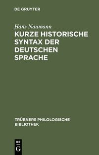 Cover image for Kurze historische Syntax der deutschen Sprache