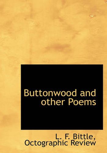 Cover image for Buttonwood and Other Poems