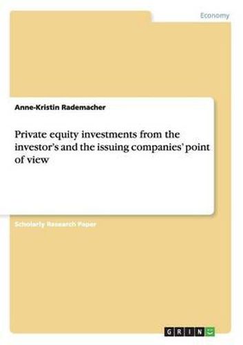 Cover image for Private Equity Investments from the Investor's and the Issuing Companies' Point of View