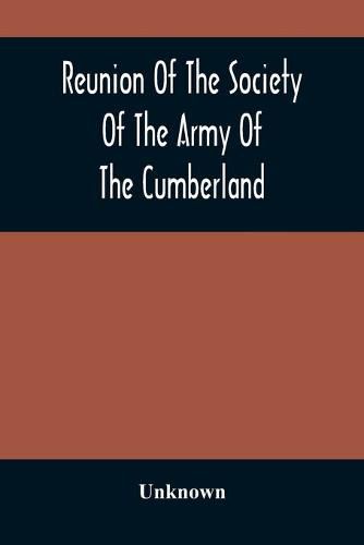 Cover image for Reunion Of The Society Of The Army Of The Cumberland