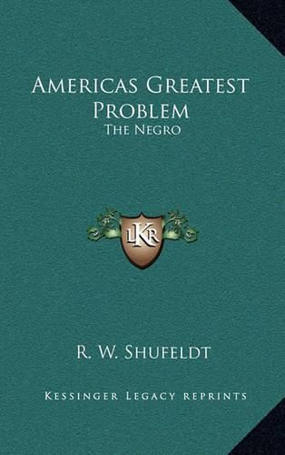 Cover image for Americas Greatest Problem: The Negro