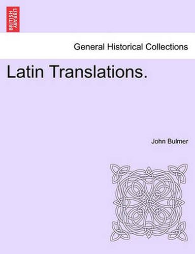 Cover image for Latin Translations.