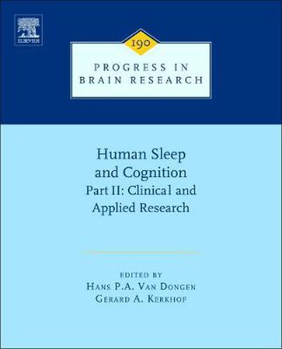 Cover image for Human Sleep and Cognition, Part II: Clinical and Applied Research