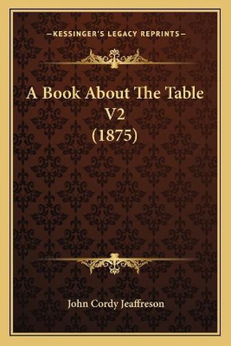 A Book about the Table V2 (1875)