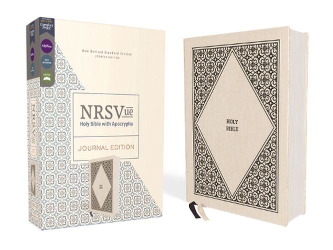 Cover image for NRSVue, Holy Bible with Apocrypha, Journal Edition, Cloth over Board, Cream, Comfort Print