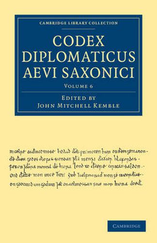 Cover image for Codex Diplomaticus Aevi Saxonici