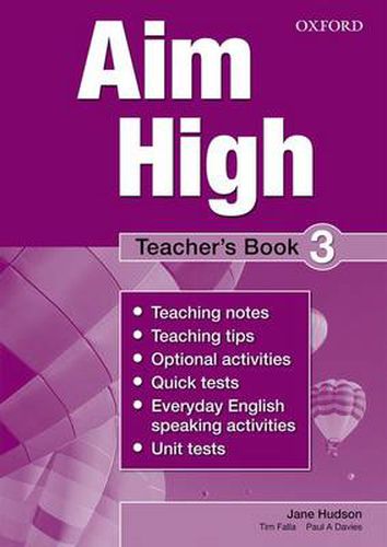 Aim High Level 3 Teacher's Book: A new secondary course which helps students become successful, independent language learners