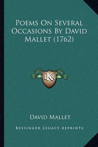 Poems on Several Occasions by David Mallet (1762)