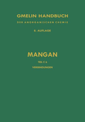 Cover image for Verbindungen des Mangans mit Schwefel, Selen und Tellur