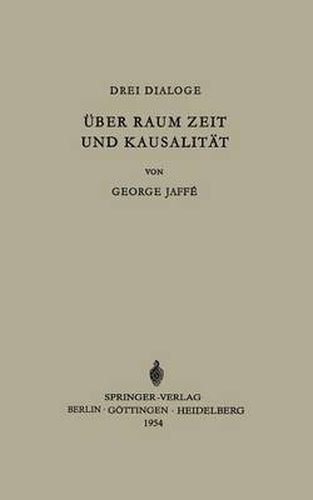Cover image for UEber Raum, Zeit Und Kausalitat