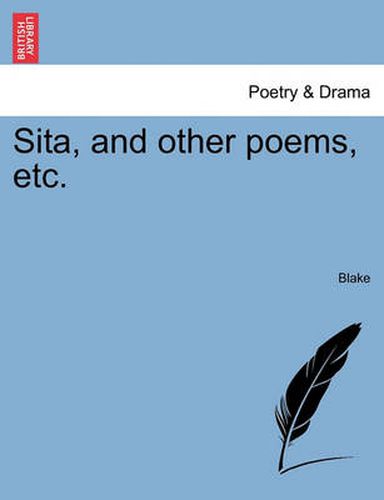 Cover image for Sita, and Other Poems, Etc.