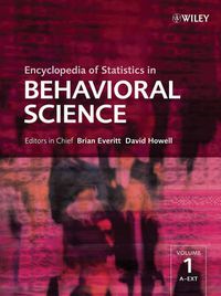 Cover image for Encyclopedia of Statistics in Behavioral Science