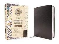 Cover image for NIV Application Bible, Large Print, European Bonded Leather, Black, Red Letter, Comfort Print