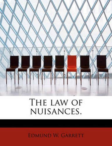 Cover image for The law of nuisances.